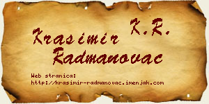 Krasimir Radmanovac vizit kartica